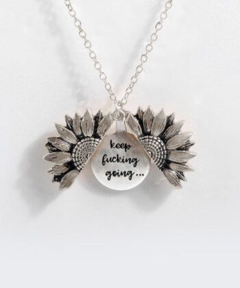 Sunflower Double-layer Lettering Necklace